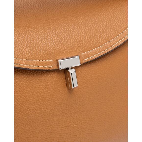 Toteme T-Lock Top Handle Bag in Pebble Grain Leather - L Tan - Picture 6 of 6